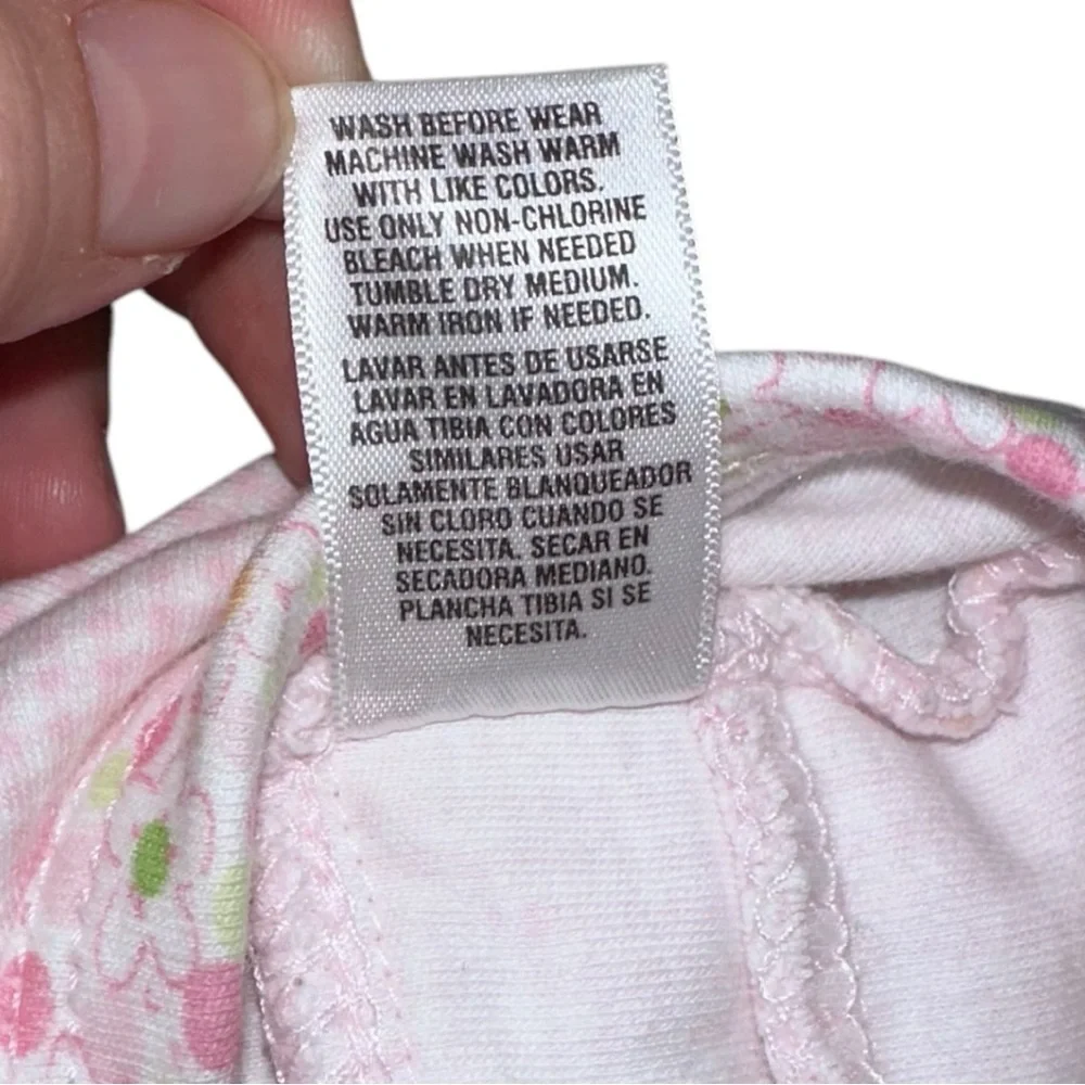 Vintage Carter's Romper 9M Pink Gingham, Ruffle Back, Hearts, Cottagecore
